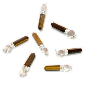 1 Pencil Pendant Tiger's Eye & Crystal Quartz